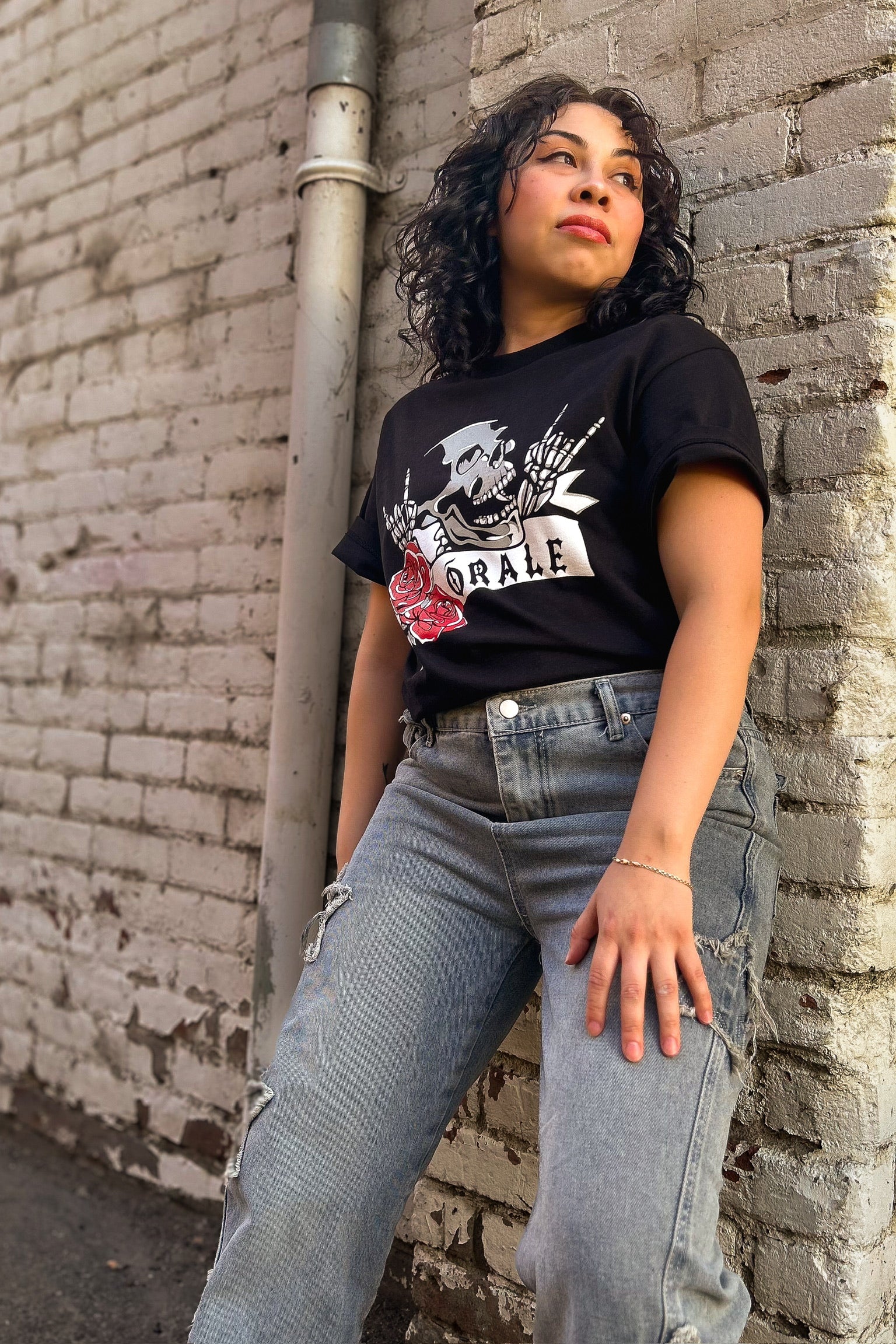 Skull n Rose T Shirt