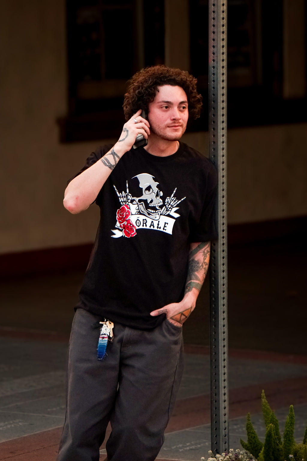 Skull n Rose T Shirt